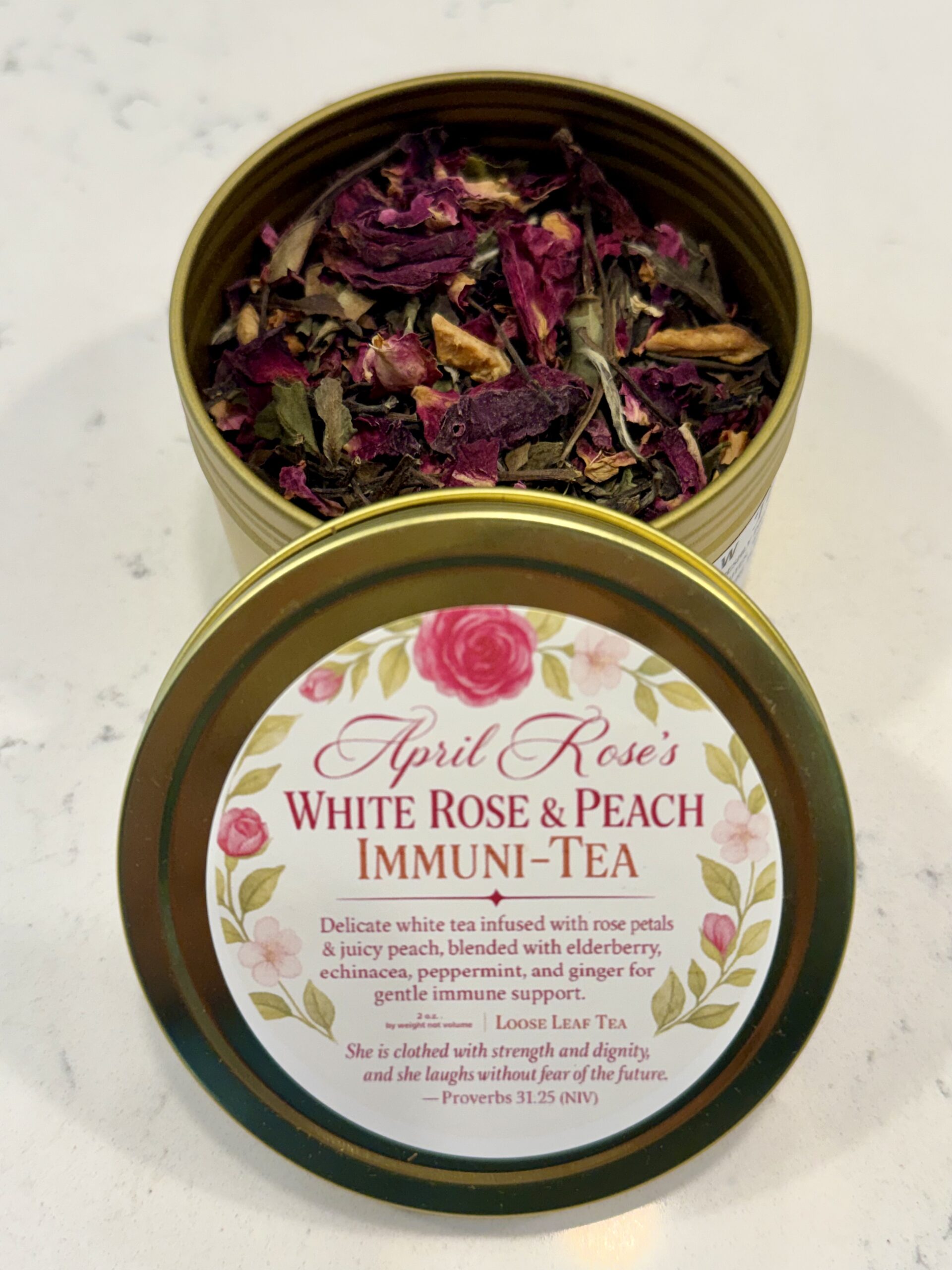 April Rose’s White Rose & Peach Immuni-Tea